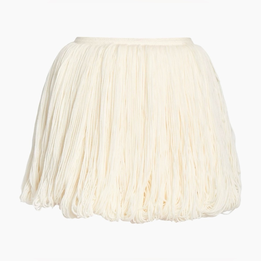 Alaia Fringes Wool Miniskirt - Picture 2 of 12